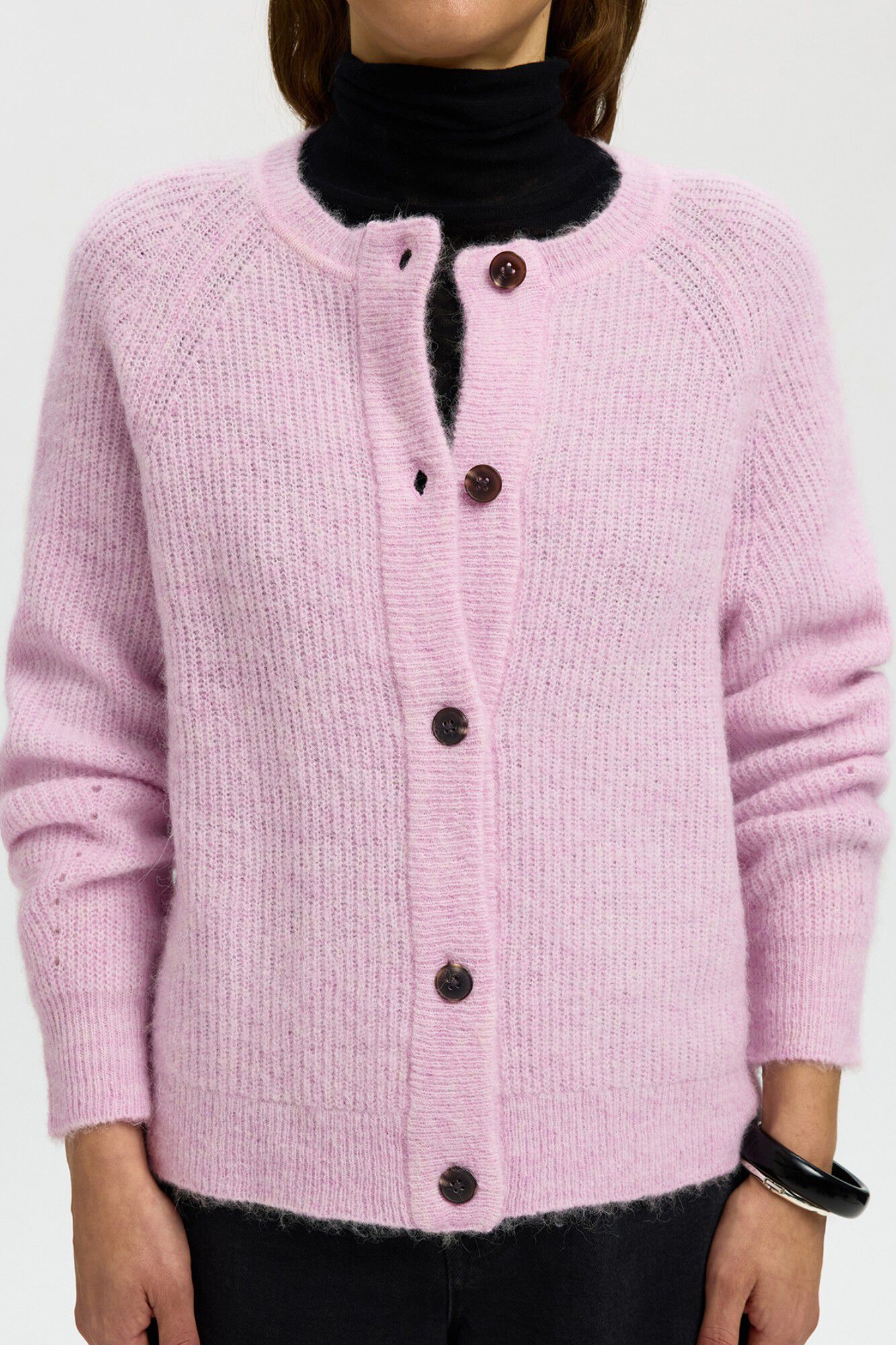 Selected Wool and alpaca cardigan