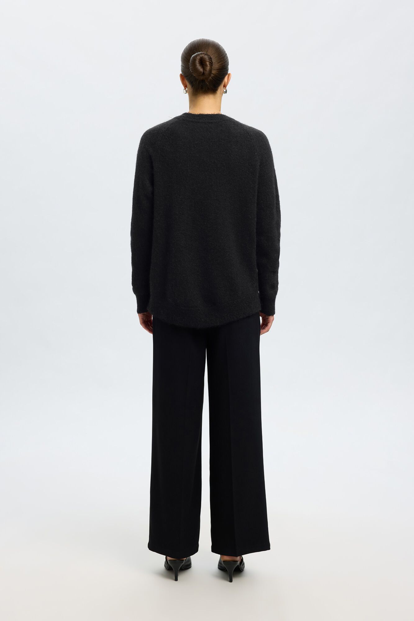 Selected Camisola de l&atilde; e alpaca Preto