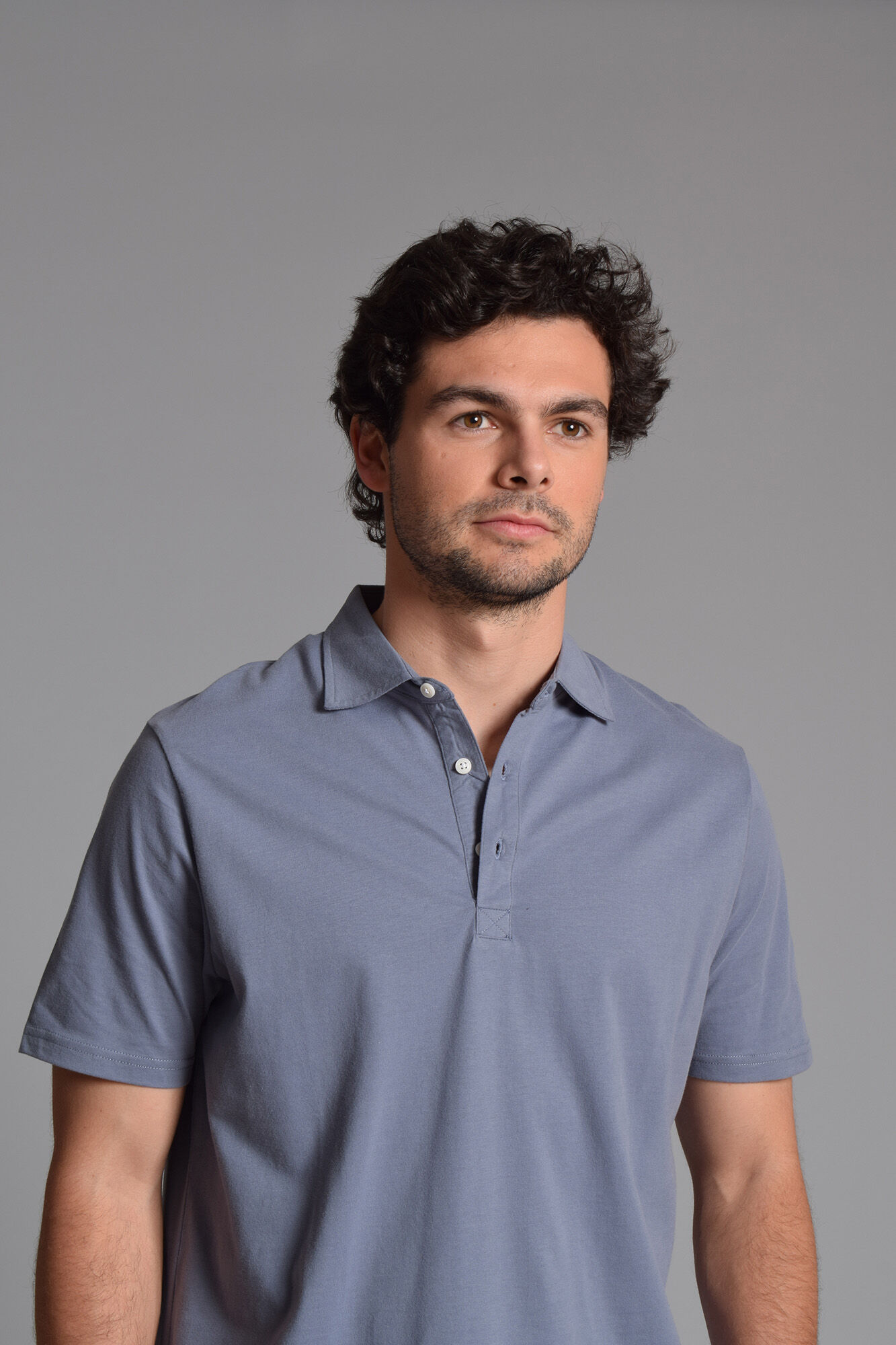 Cloking Polo algod&atilde;o lavado Azul