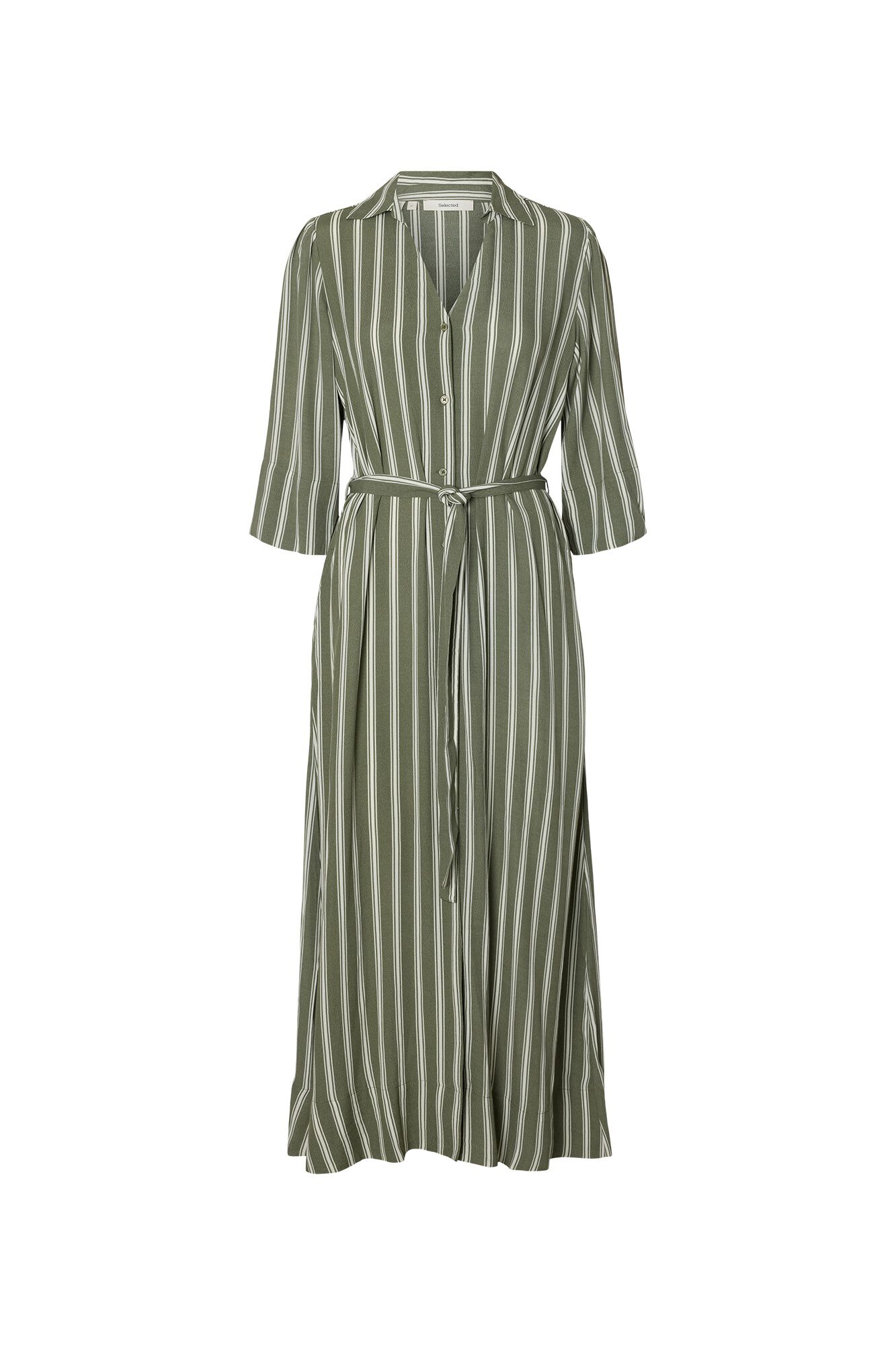 Selected Printed long dress Green