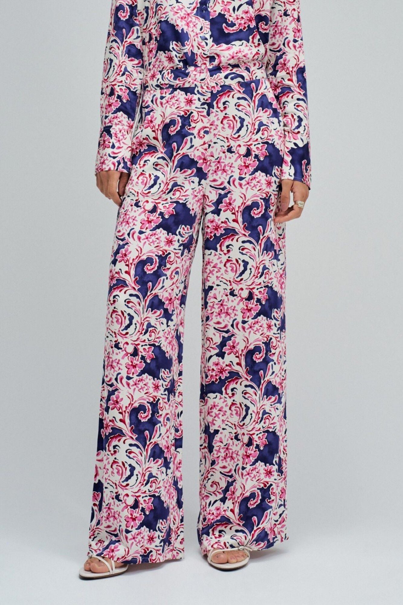 Salsa Jeans Cal&ccedil;a normais com estampa floral Azul