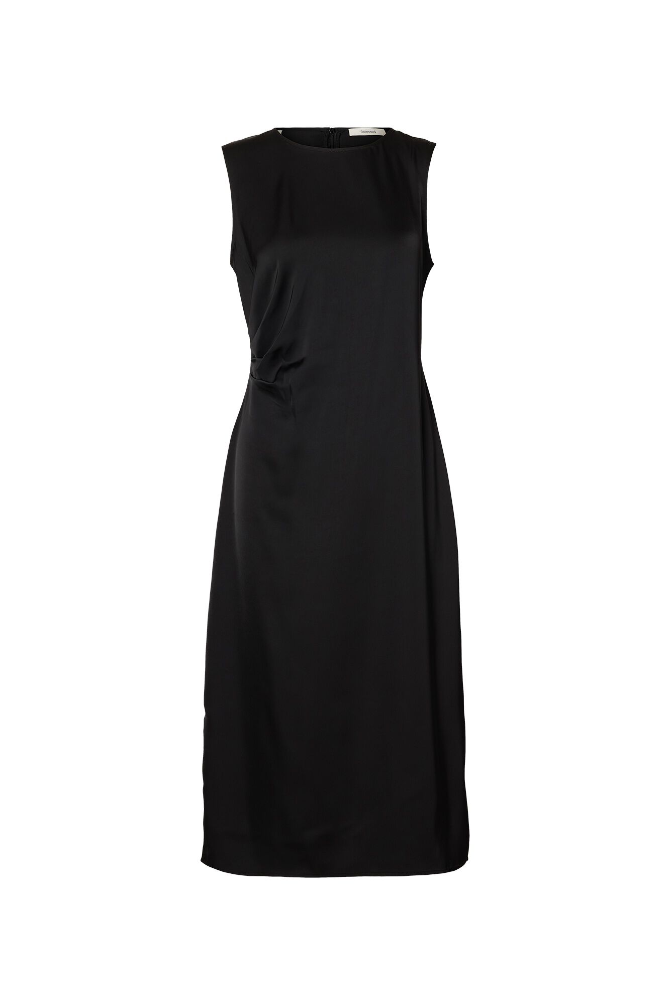 Selected Sleeveless midi dress Black