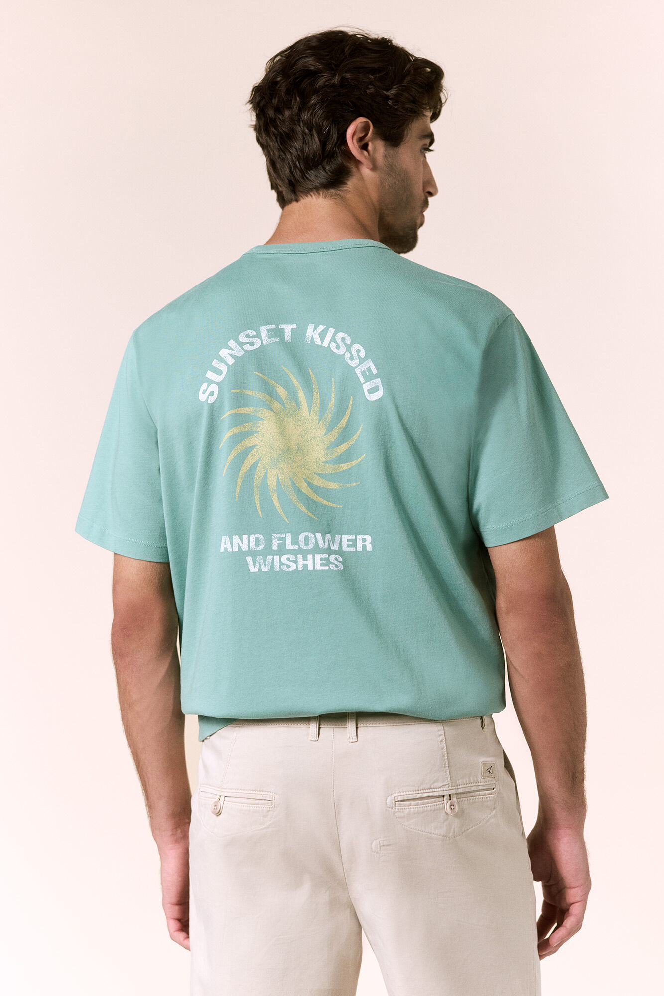 OOTO T-shirt gr&aacute;fica lavada Verde