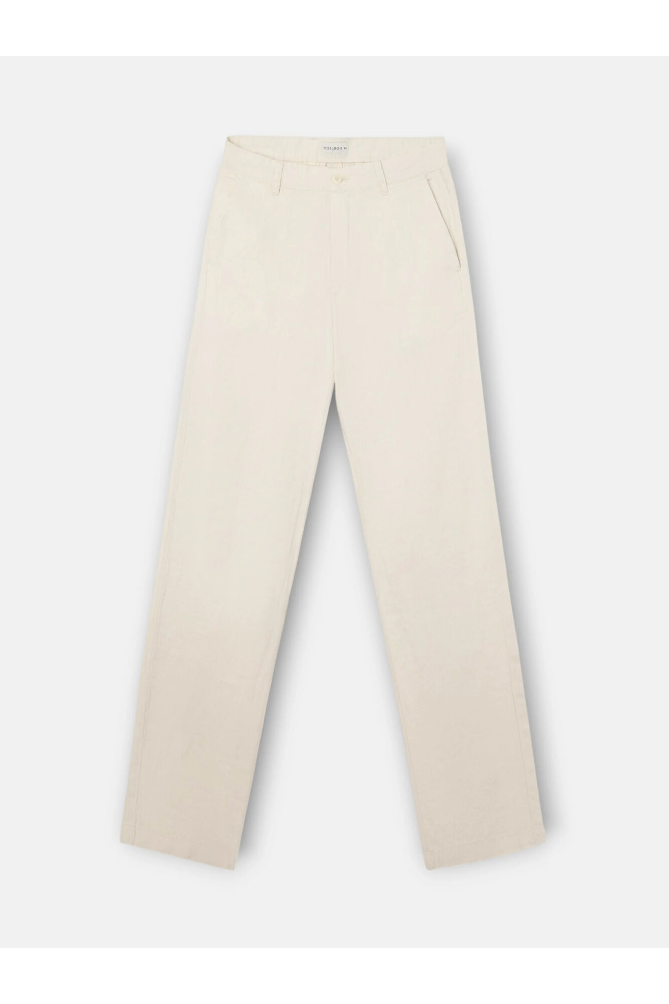 Silbon Linen chino trousers Beige