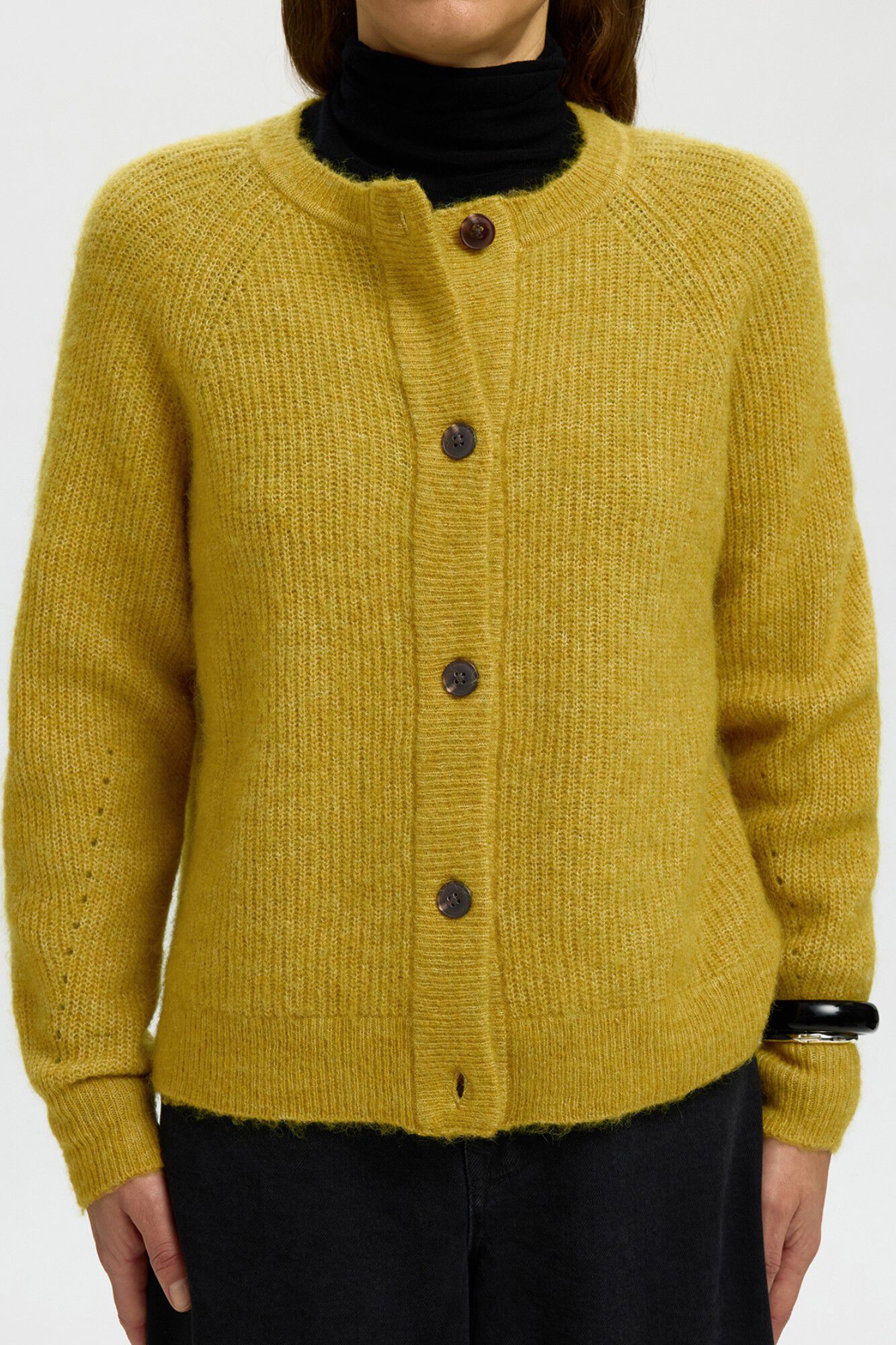 Selected Wool and alpaca cardigan