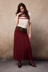 Slowlove Saia de renda de tule Laranja