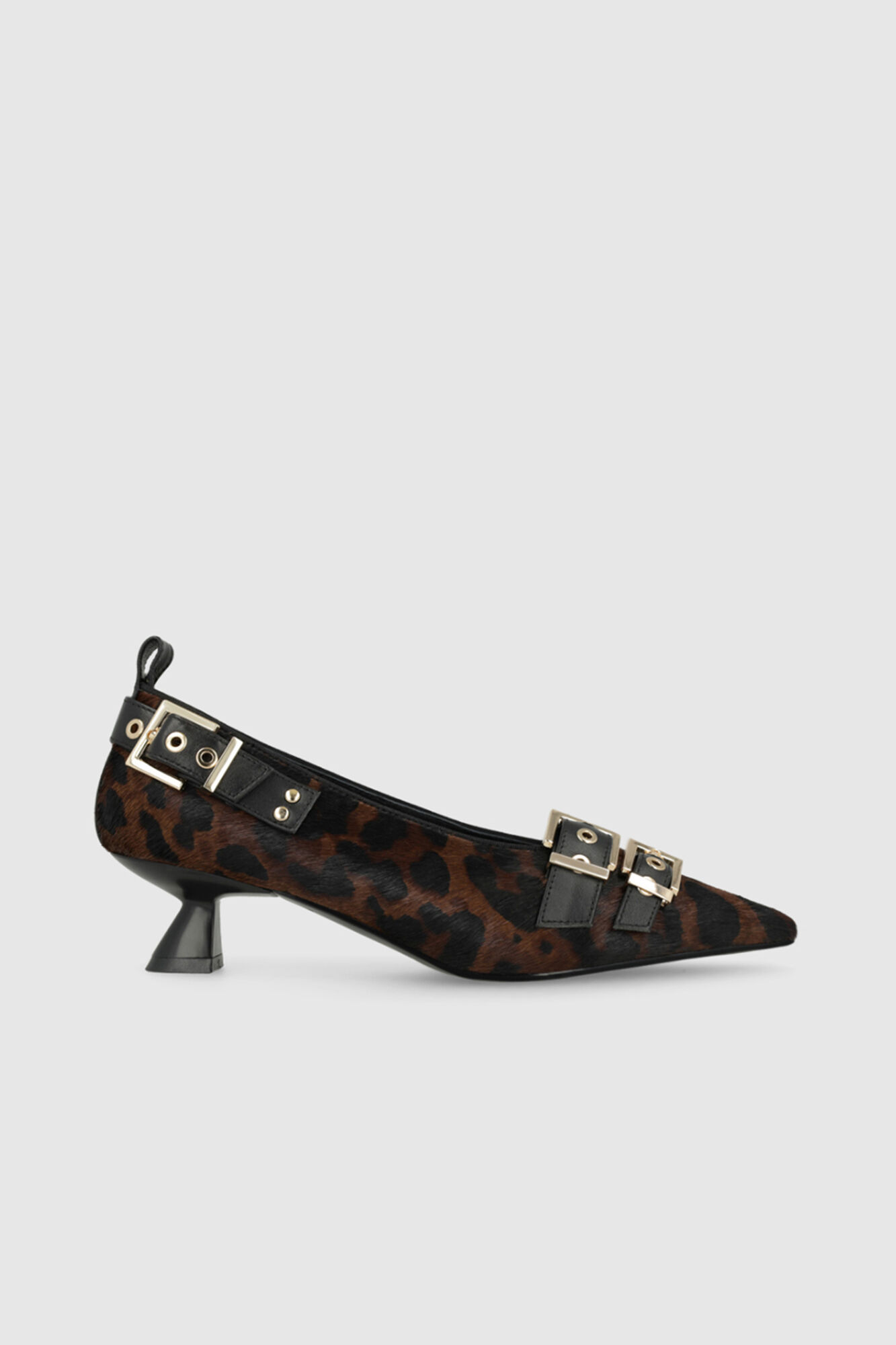 Lodi Sapatos de couro com estampa animal e detalhes decorativos