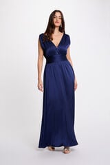 Morgan Vestido comprido fluido Azul