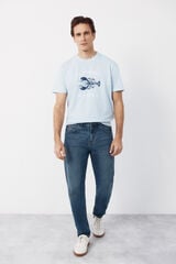 Cortefiel T-shirt gr&aacute;fica lagosta Azul