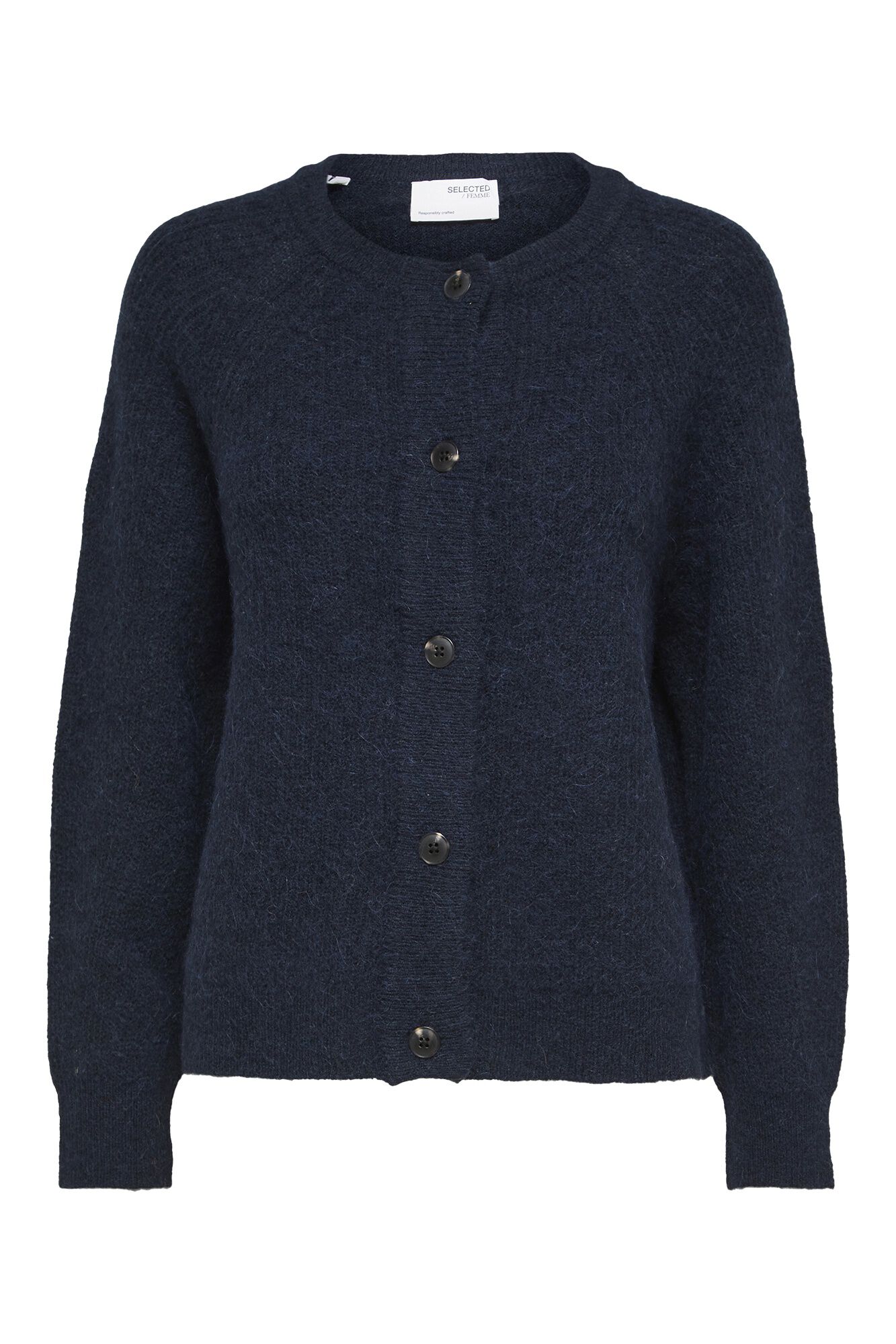 Selected C&aacute;rdigan lana y alpaca Azul marino