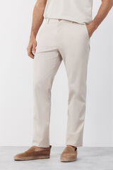 Cortefiel Lightweight slim technical chinos Beige