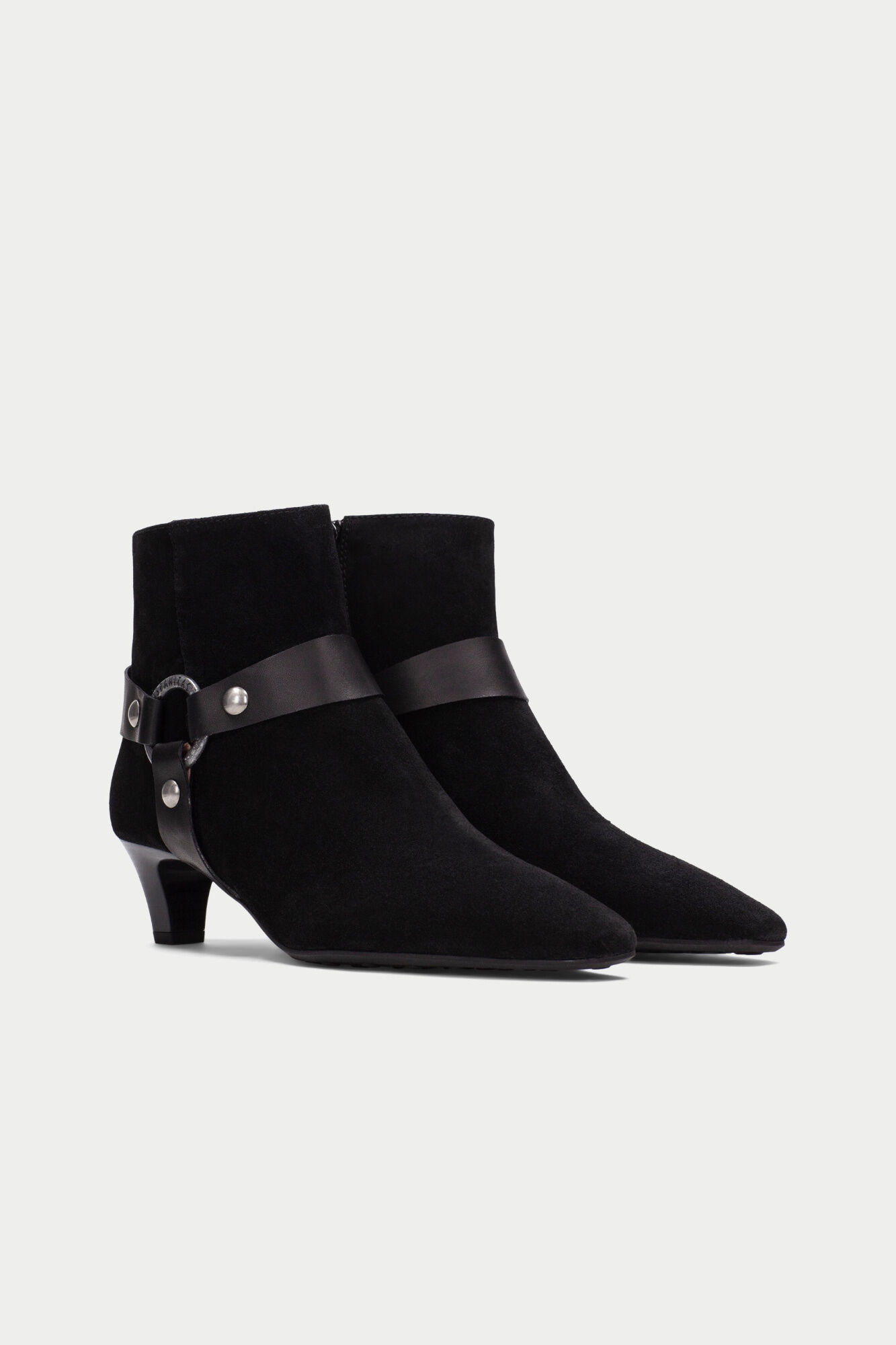 Hispanitas Black fine toe ring ankle boot