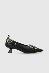 Lodi Sapatos de couro com enfeites Preto