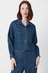Cortefiel Soft denim shirt Blue