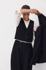 Cortefiel Waistcoat Black