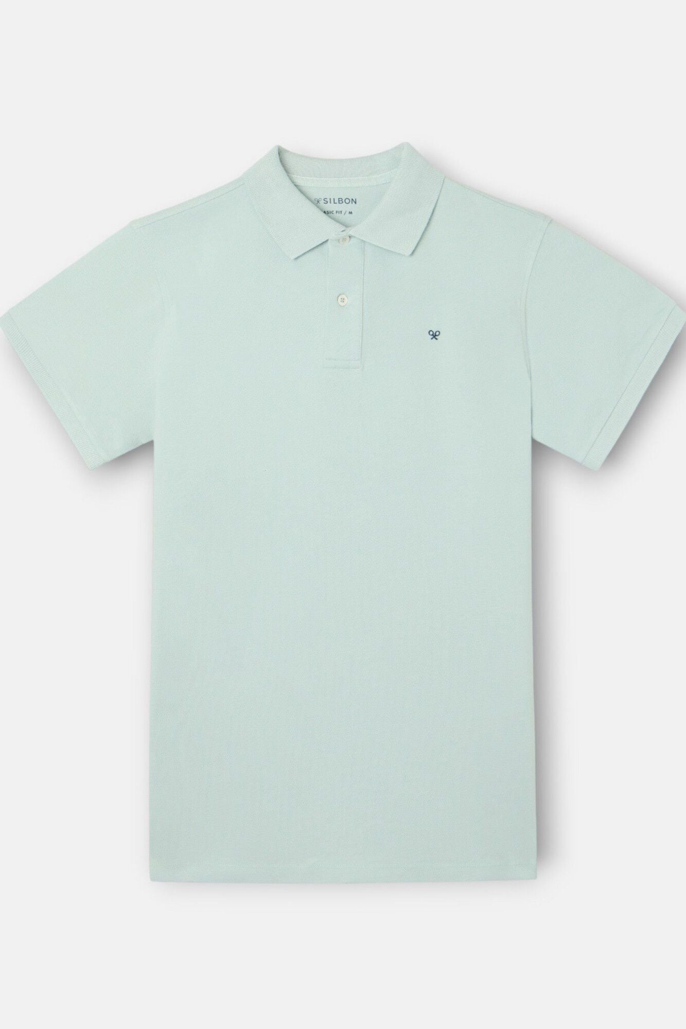 Silbon Classic plain polo shirt Green