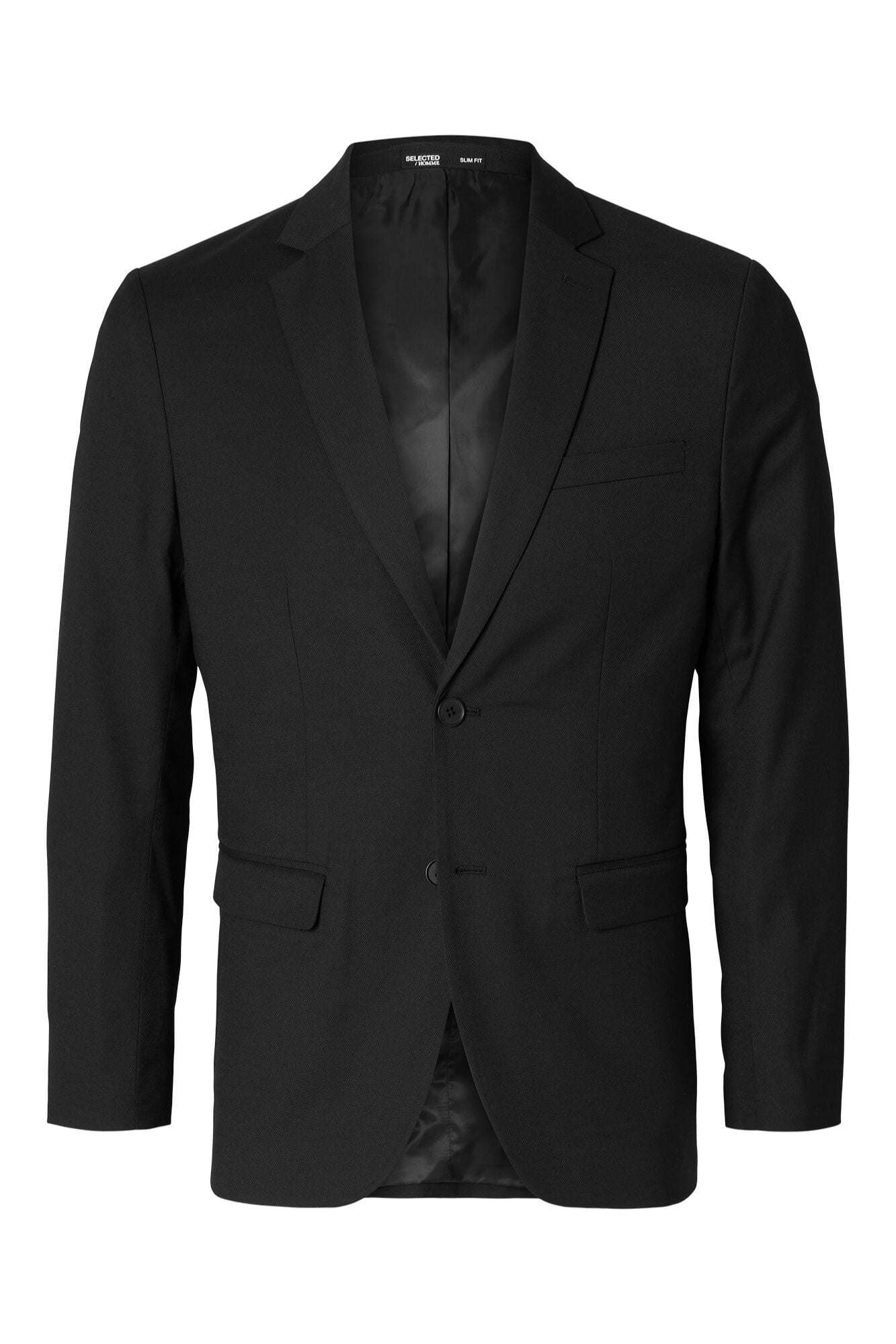 Selected Blazer de fato Slim Fit confecionado com materiais reciclados. Preto