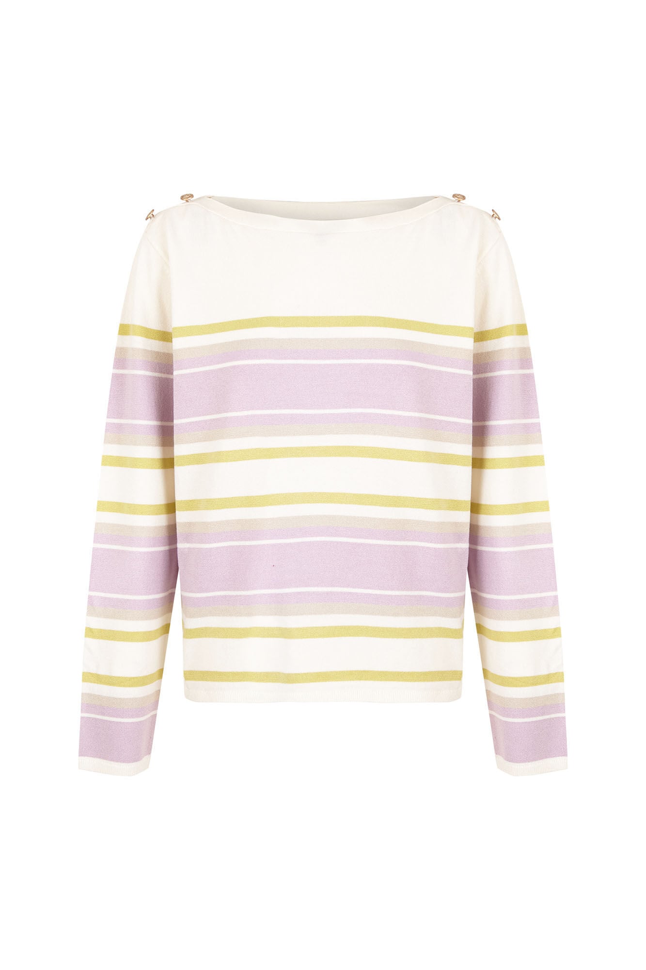 Cortefiel Striped button jumper Lilac
