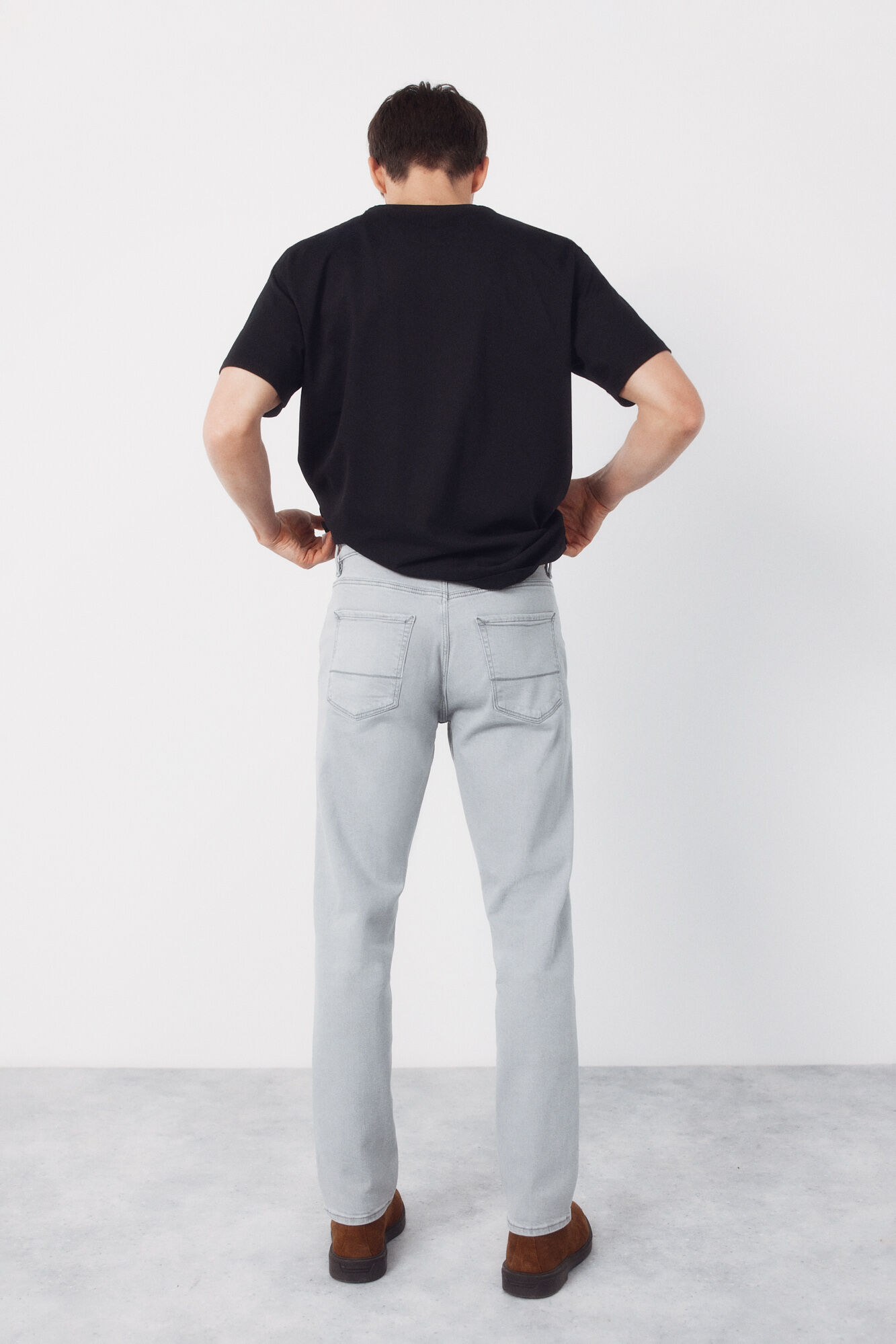 Cortefiel Basic T-shirt Black