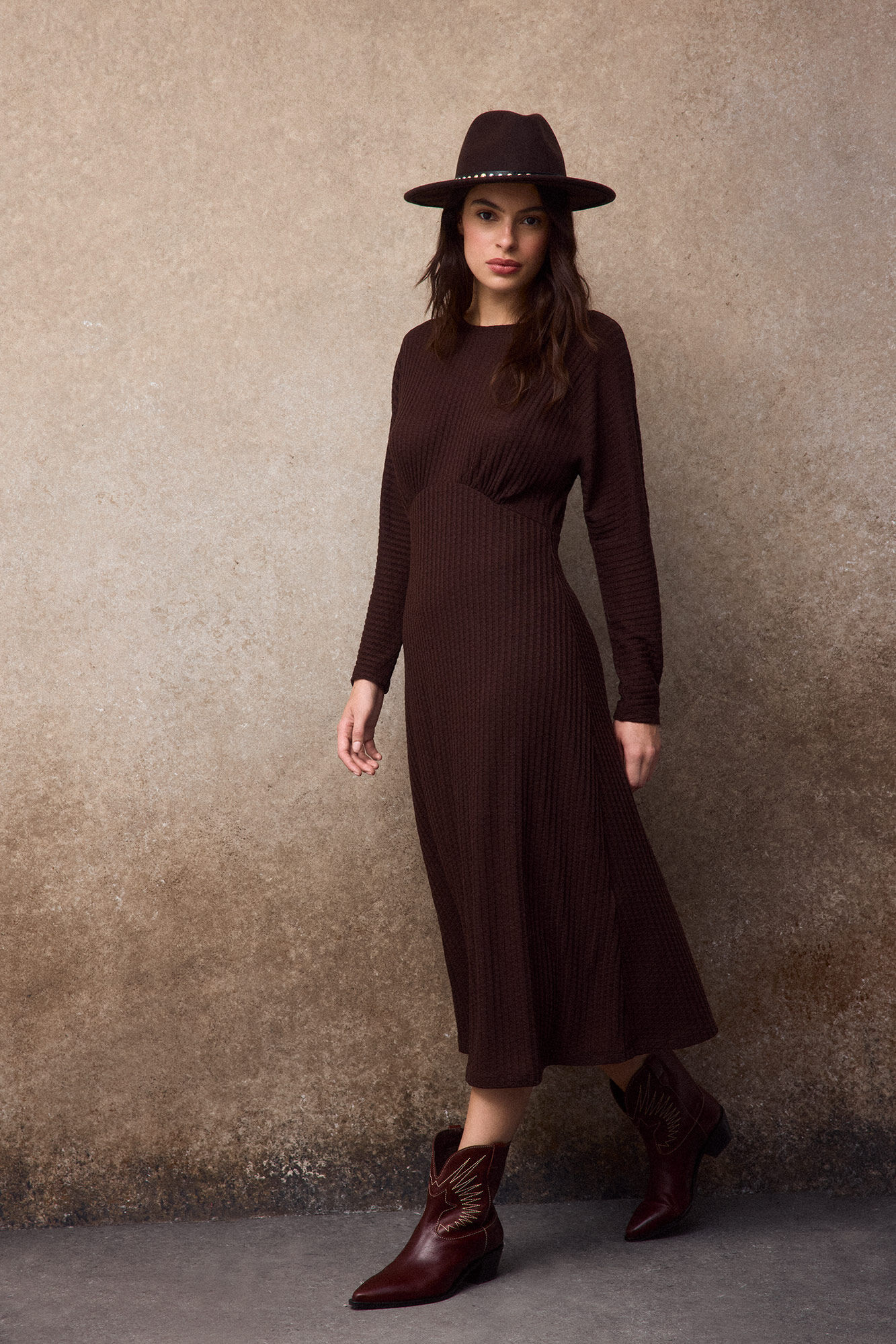 Slowlove Batwing sleeve structure dress