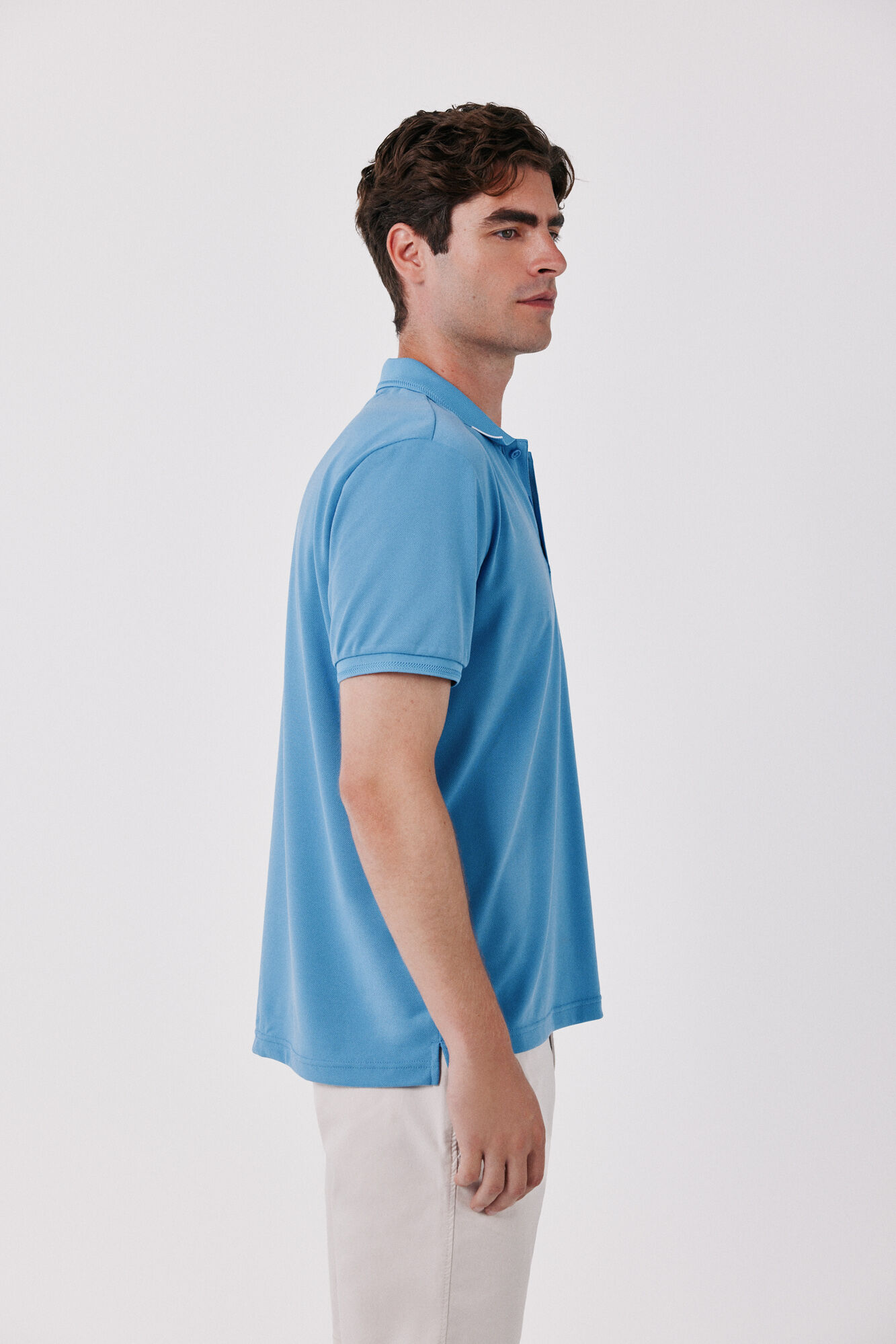Cortefiel COOLMAX&reg; piqu&eacute; polo shirt Blue