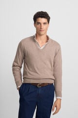 Silbon Camisola retr&ocirc; com gola em V Castanho
