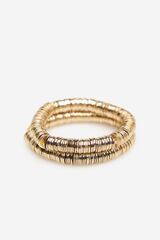 Cortefiel Resin bracelet pack Gold