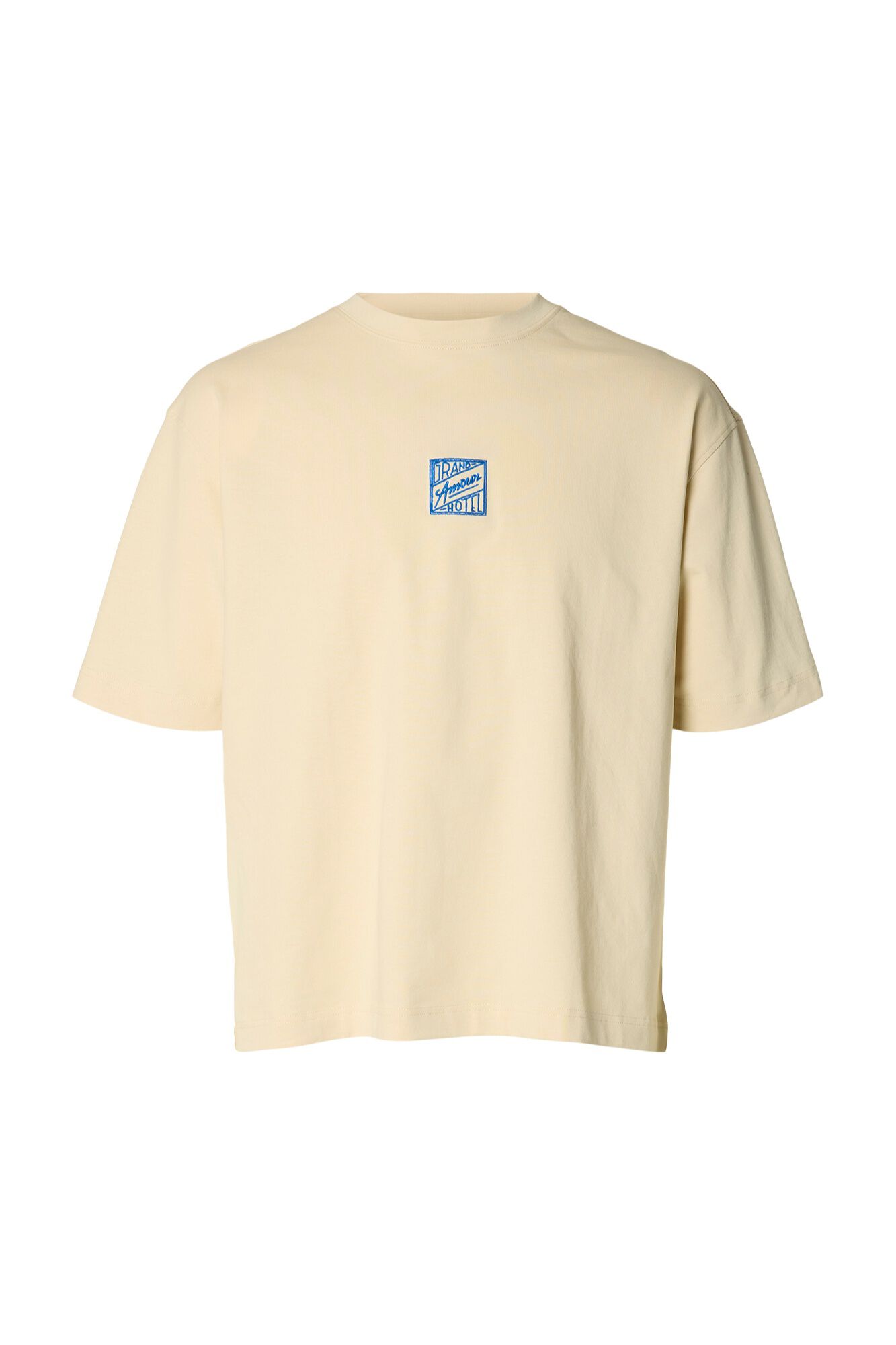 Selected Short-sleeved T-shirt Beige