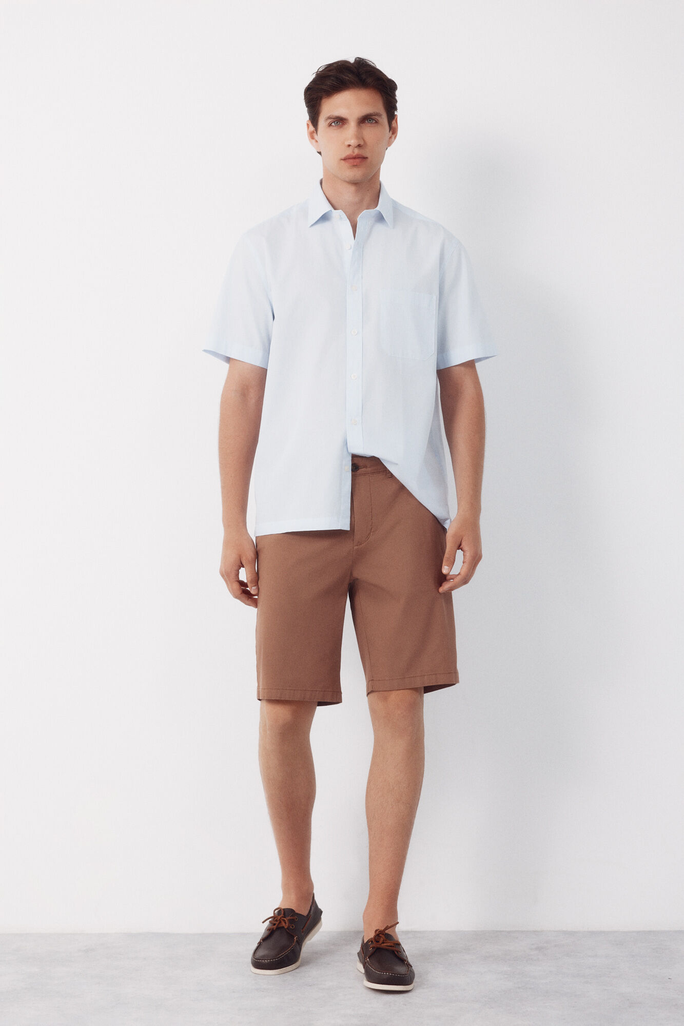 Cortefiel Lightweight printed chino Bermuda shorts