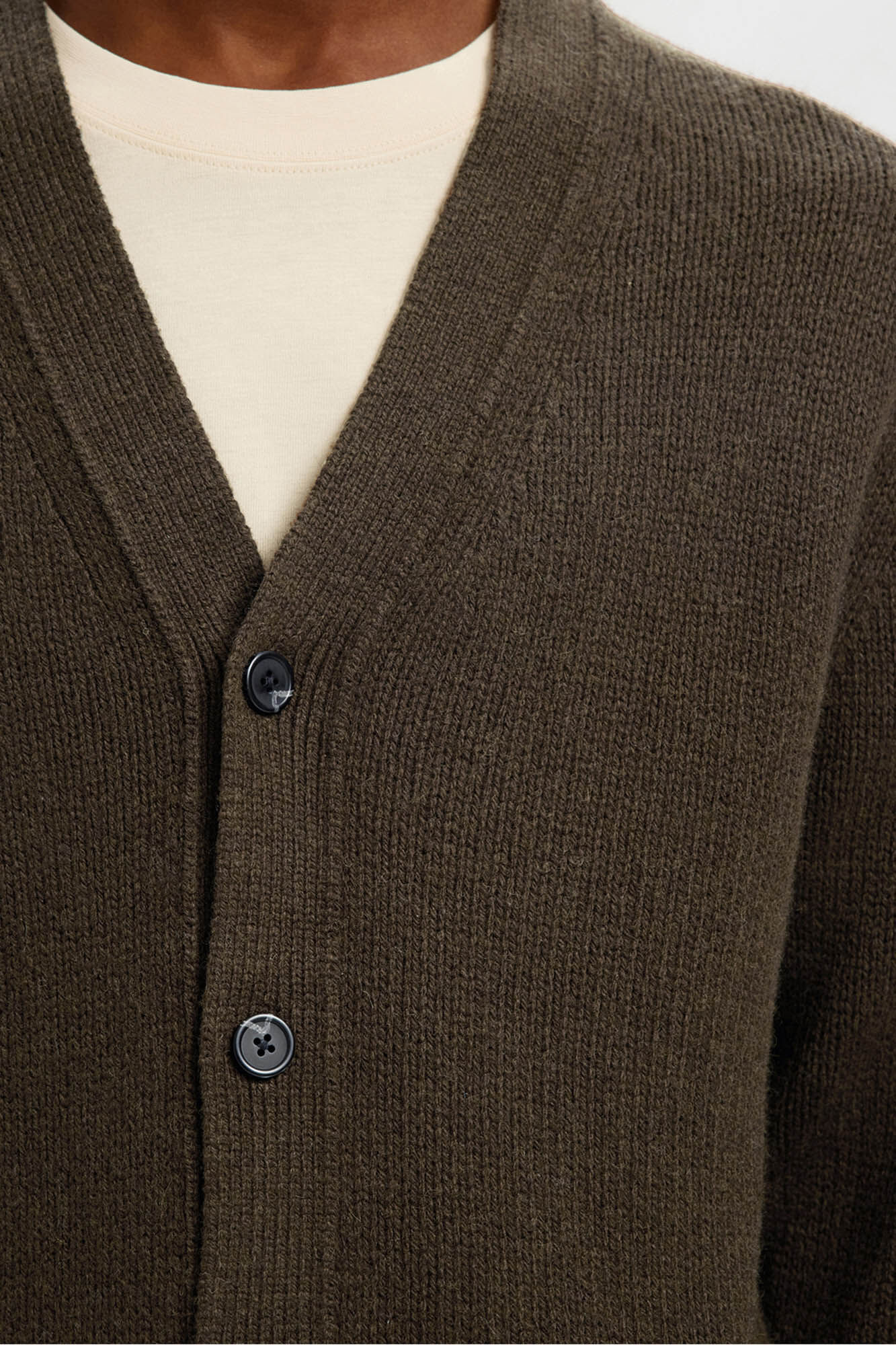 Selected V neck wool cardigan