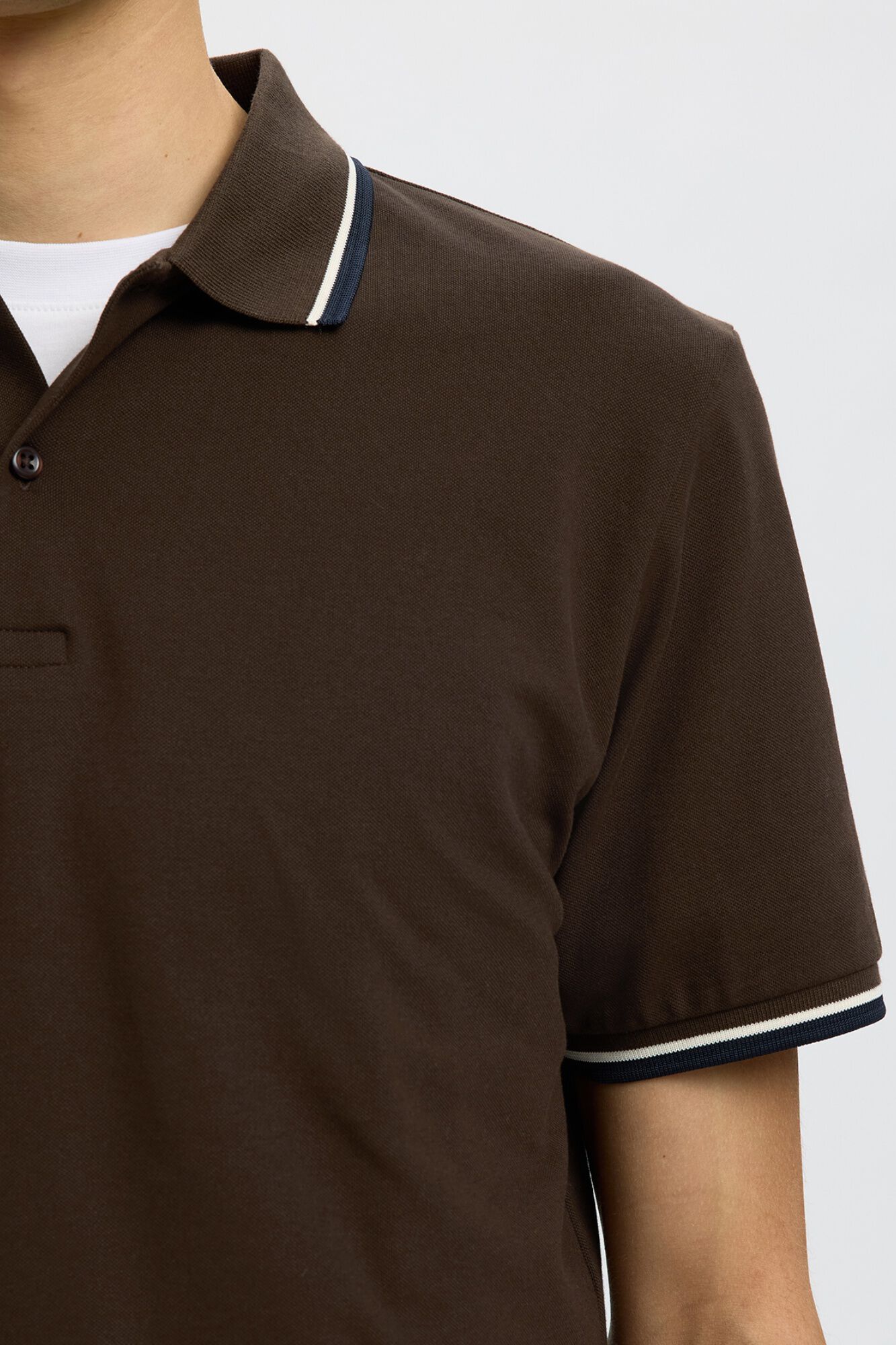 Selected Piqu&eacute; short sleeve polo shirt