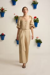 Silbon Pantalon Event Collection tafeta Beige