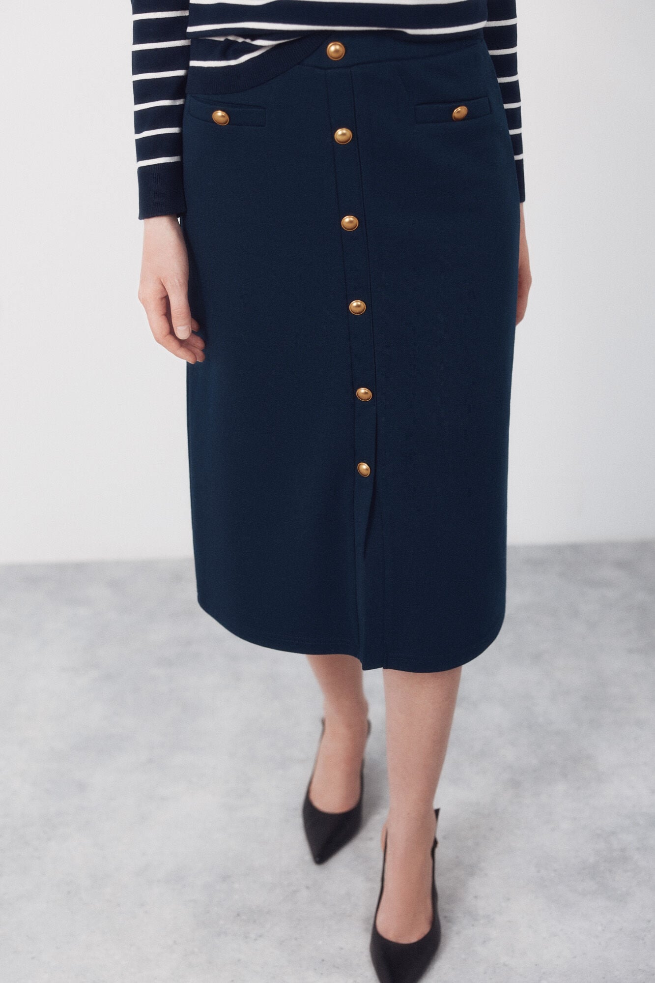 Cortefiel Jersey-knit -up buttons