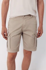 Cortefiel Cargo Bermuda shorts Beige