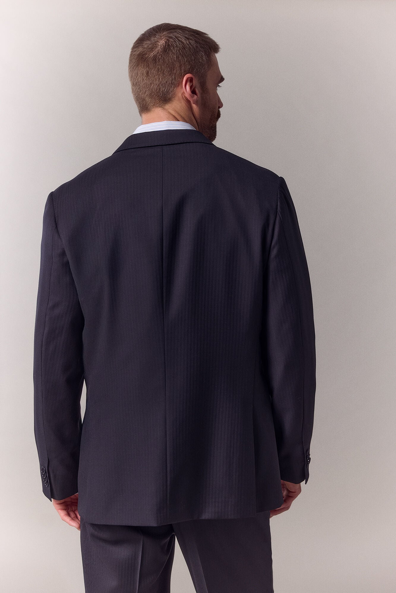 OOTO Herringbone suit blazer Navy