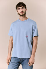 OOTO T-shirt lavada com logo Azul