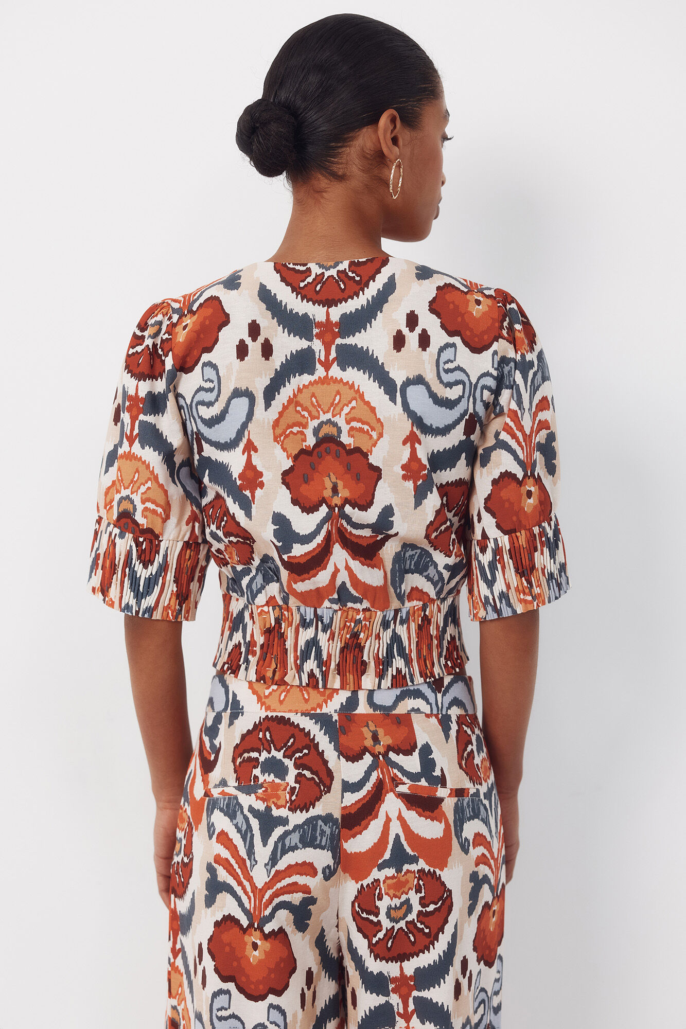 Cortefiel Blusa estampada Multicolor