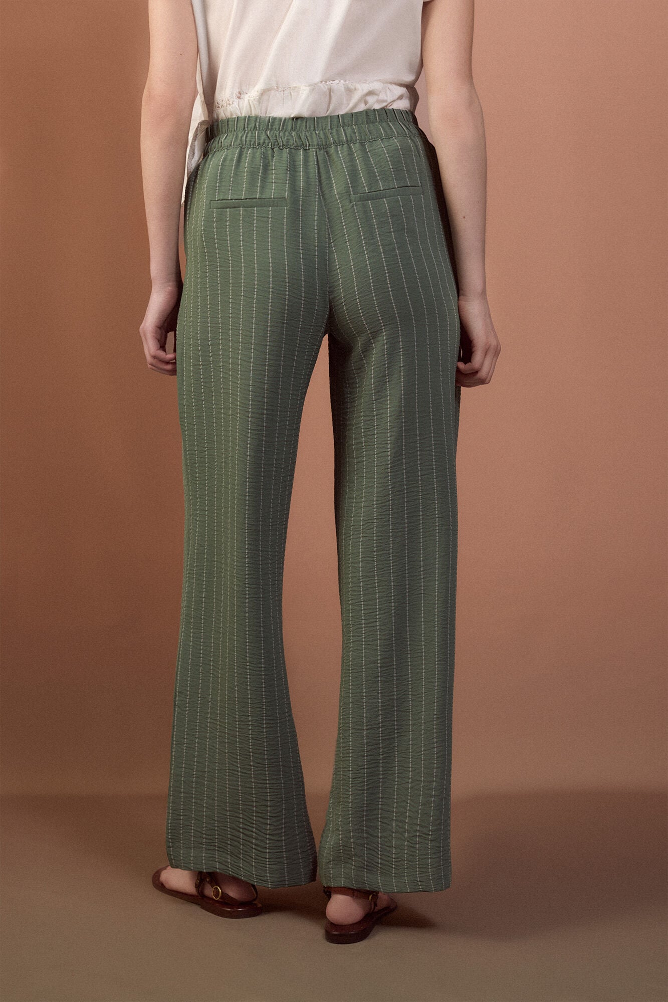 Slowlove Pantal&oacute;n de pata ancha Verde