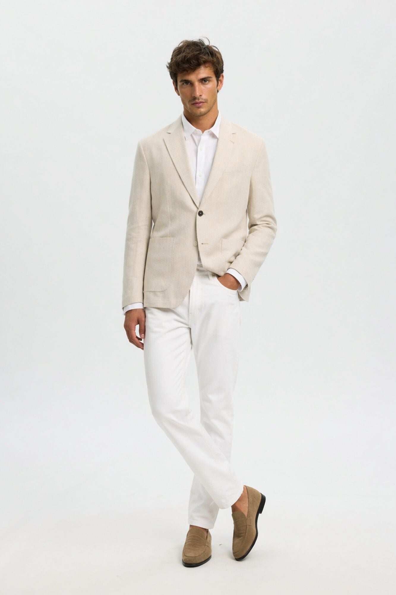 Selected Blazer de linho com lapela