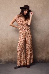 Slowlove Cal&ccedil;a fluida estampada Laranja