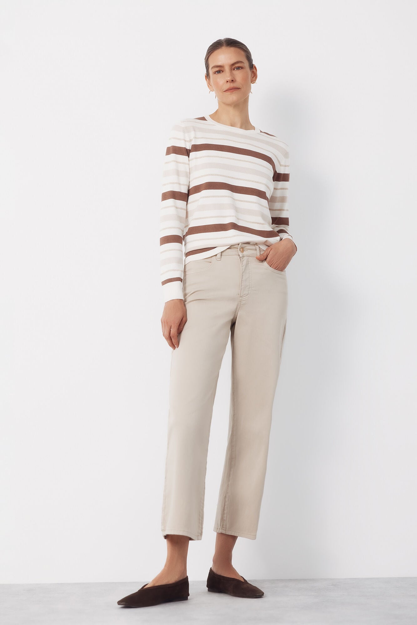 Cortefiel Striped jersey-knit jumper