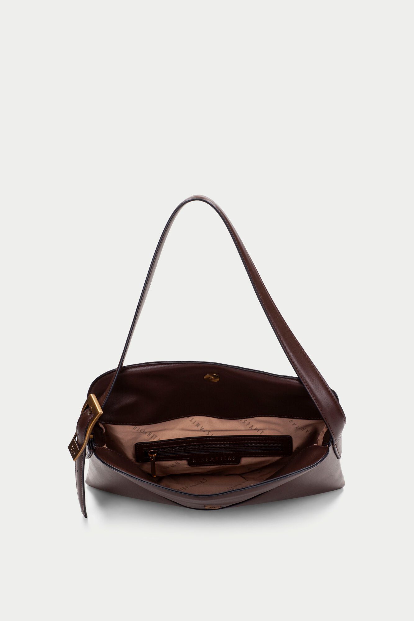 Hispanitas Flap shoulder handbag Dark brown
