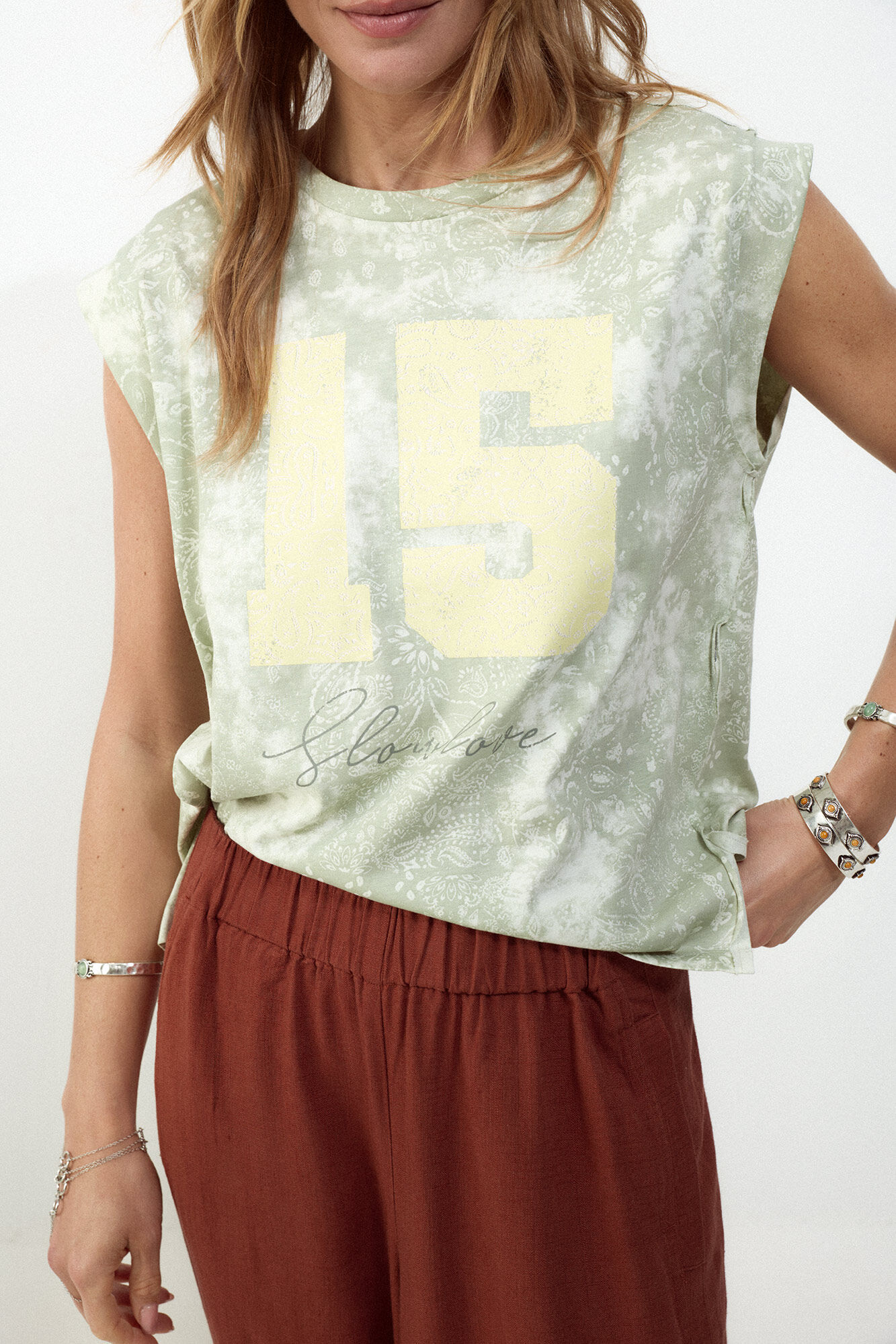 Slowlove Camiseta estampado oversize