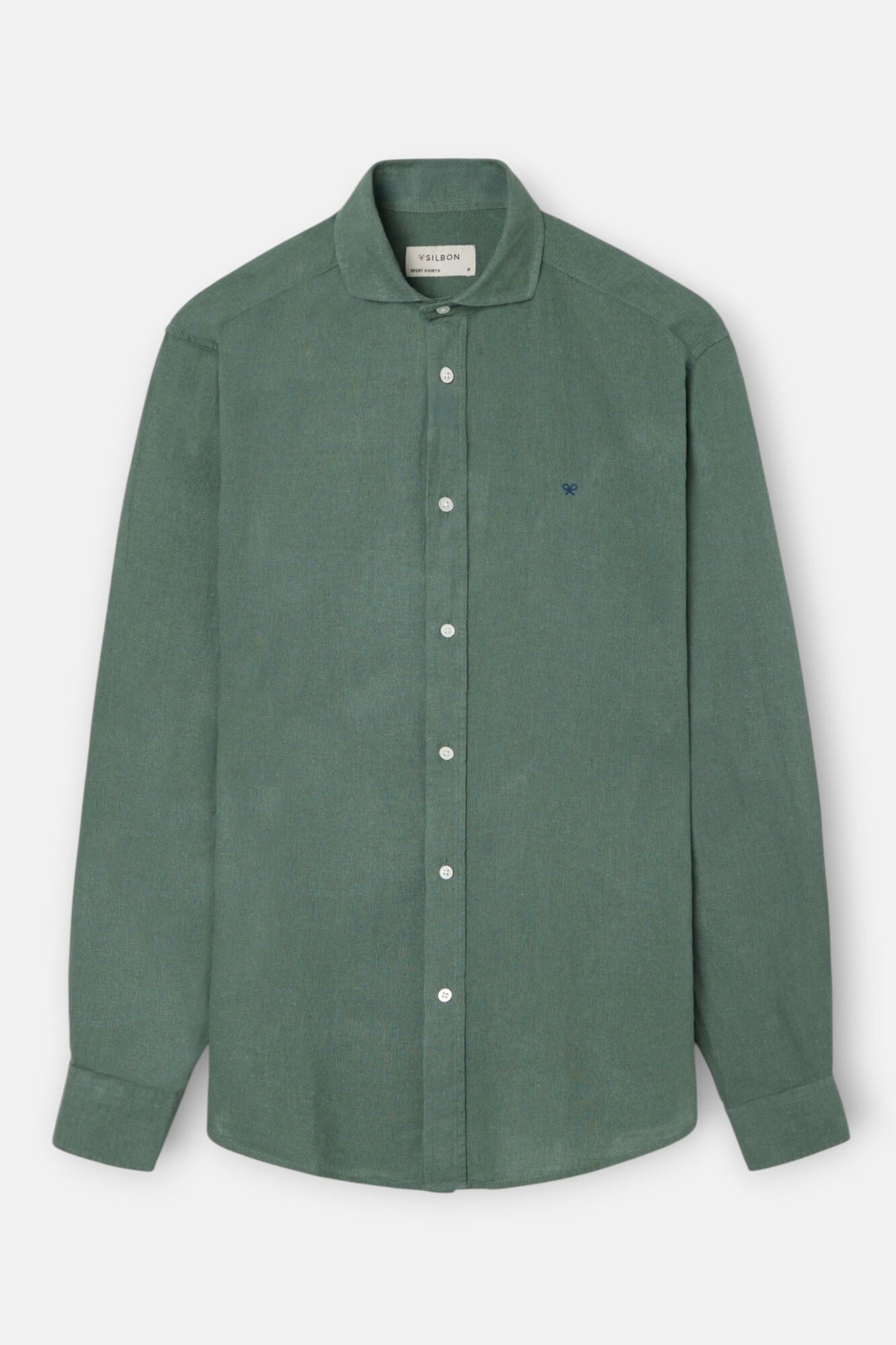 Silbon Camisa sport em linho Verde
