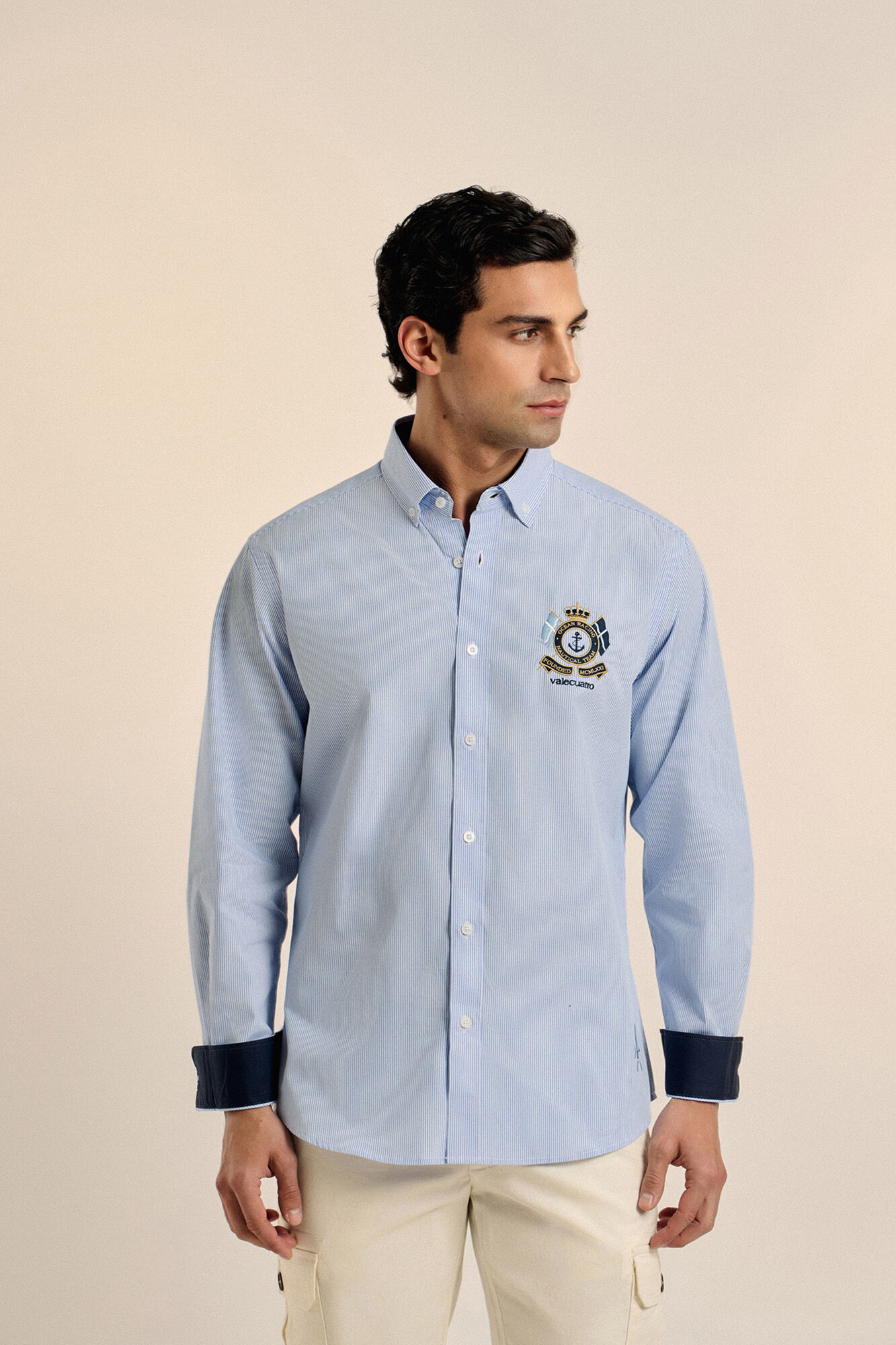 Valecuatro Camisa do escudo Azul