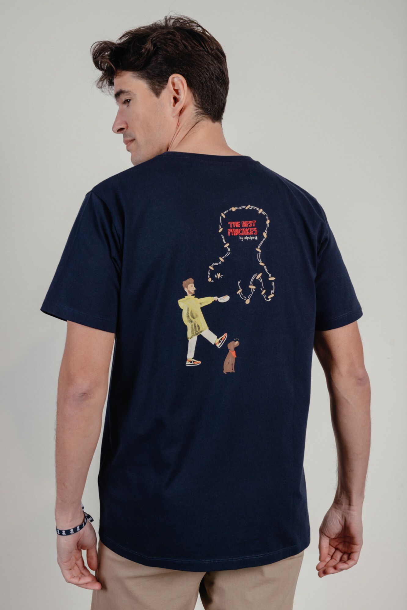 elPulpo T-shirt manga curta Azul