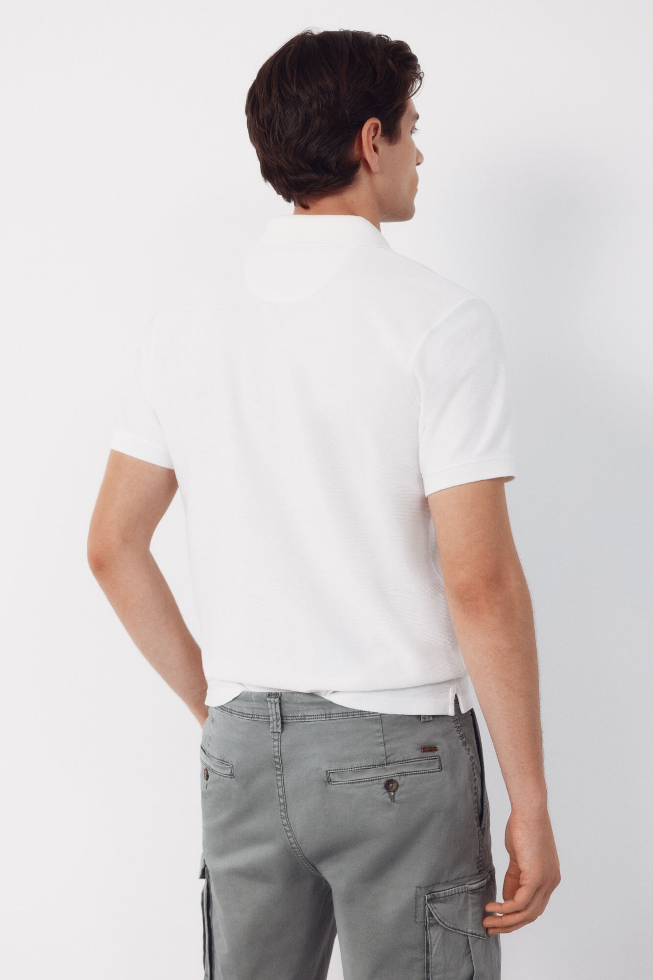Cortefiel Polo shirt link structure White