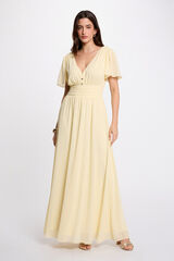 Morgan Vestido largo fluido Amarillo