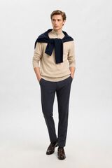Selected Slim Fit formal trousers Navy