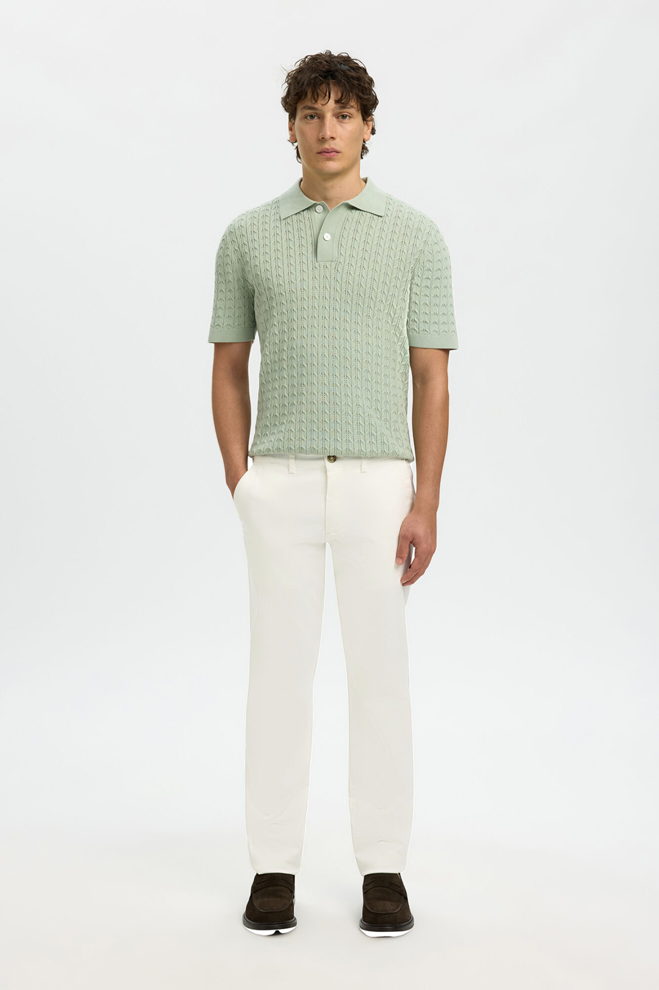 Selected Cal&ccedil;as chino para homem slim fit